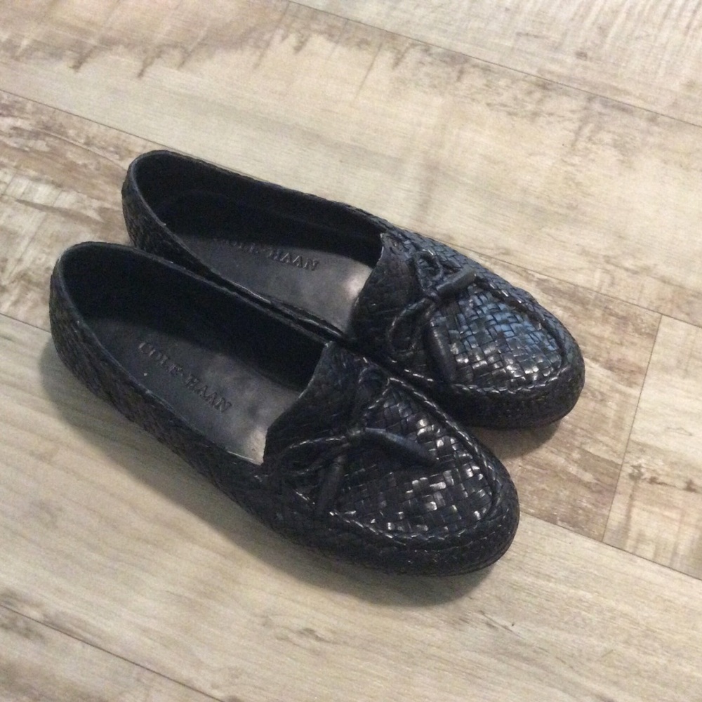 Cole Haan black leather loafers